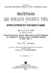 Цимбаленко Л.И. Материалы для описания русских рек и истории улучшения их судоходных условий  Россия. М-во путей сообщения. Вып. 21 : Землечерпательные работы Министерства путей сообщения на внутренних водных путях Российской Империи в 1902-1905 г...