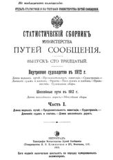  Статистический сборник Министерства путей сообщения. Вып. 130 : Внутреннее судоходство в 1912 г. Длина водных путей. Продолжительность навигации. Судостроение., Ч. 1. Длина водных путей. Продолжительность навигации... - СПб., 191.